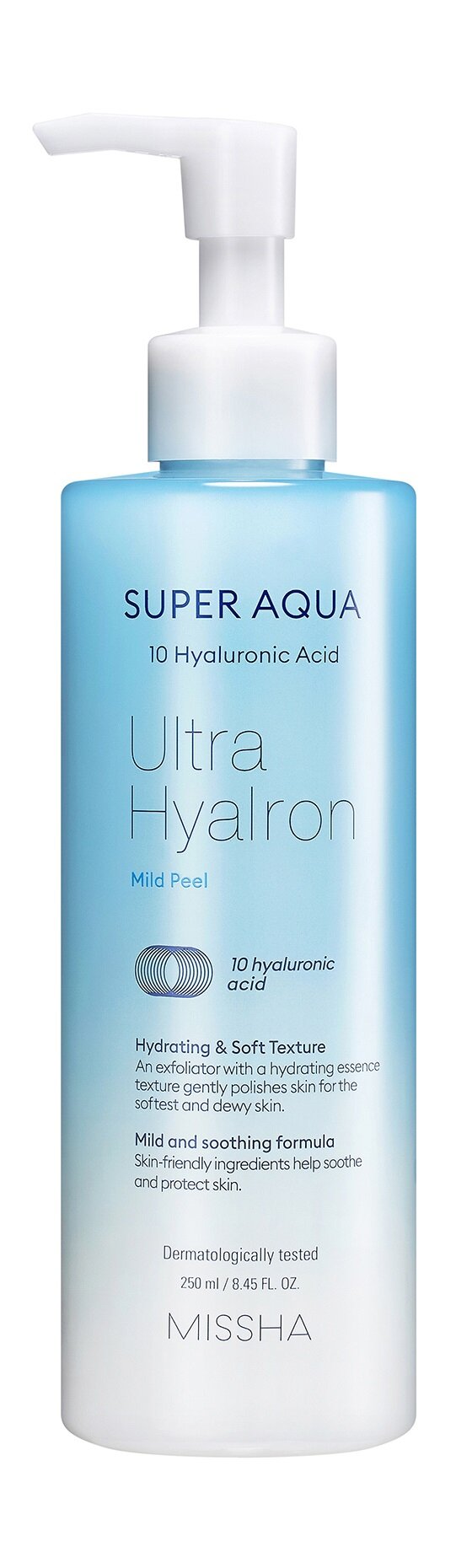 MISSHA Super Aqua Ultra Hyalron Гель-скатка мягкий для лица, 250 мл