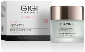 Gigi Vitamin E Hydratant SPF20 for oily & large pore skin Увлажняющий крем для комбинированной и жирной кожи лица, 50 мл