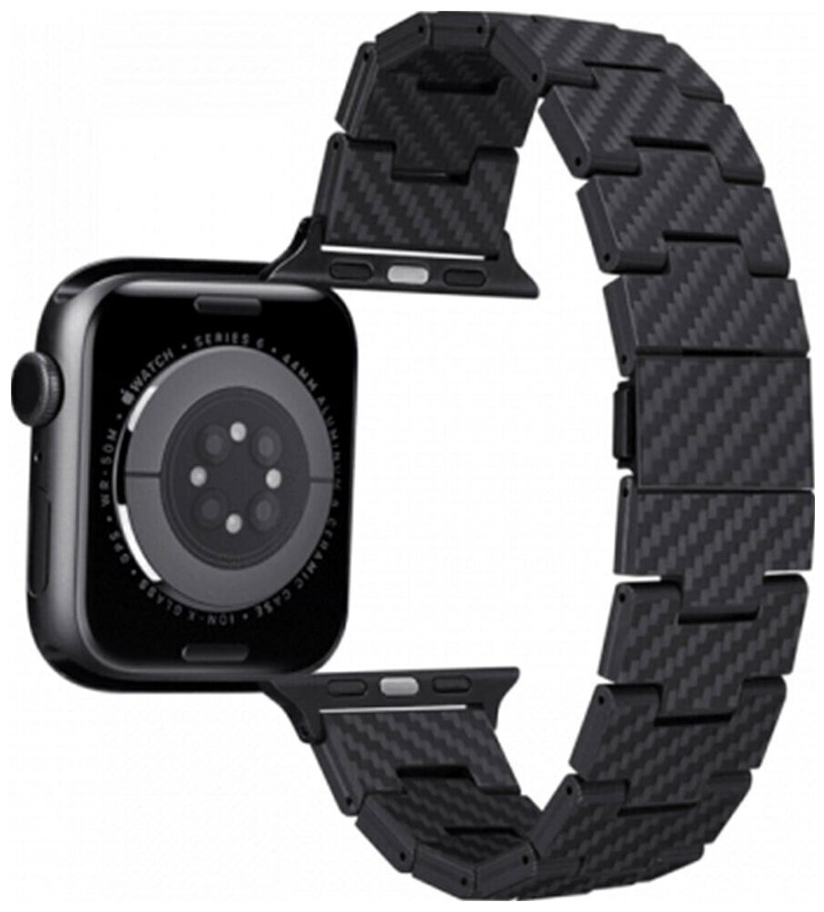 Браслет карбоновый Pitaka для Apple Watch 6/7 серии 42/44мм Retro (AWB1004)