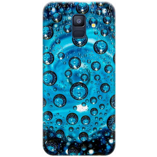 фото Re:pa накладка transparent для samsung galaxy a6 (2018) с принтом "голубые капли"