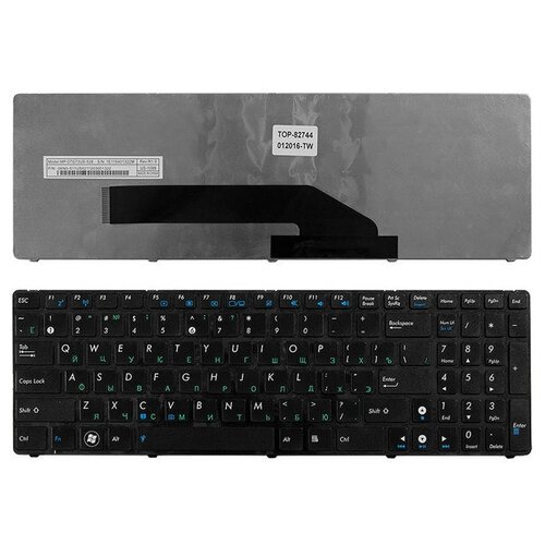Клавиатура для ноутбука Asus K50 K51 K60 K70 P50 X5 X70 Series Плоский Enter Черная с черной рамкой MP-07G73RU-5283 V090562BK1 91000₽
