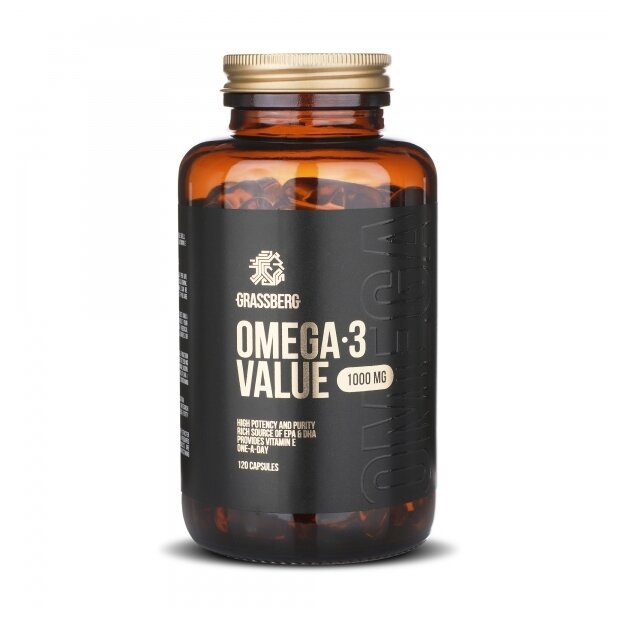 Grassberg Omega-3 Value капс., 1000 мг, 120 шт.