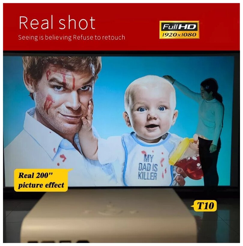 Цифровой мультимедия проектор MBRIDGE T10 200 ANSI LCD Full HD 19201080 90 Вт - белый