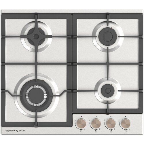 Газовая варочная панель Zigmund & Shtain G 14.6 S, серебристый