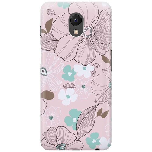 фото Re:pa накладка transparent для meizu m6s с принтом "розовые цветы"