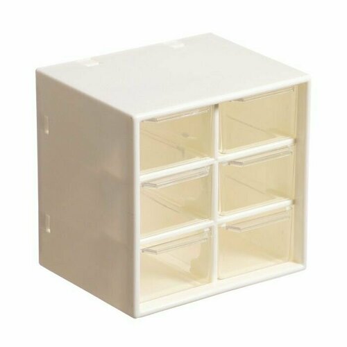 Органайзер-подставка настольный Cube 11,8 х 12,2 х 9,7 см, пластик, белый