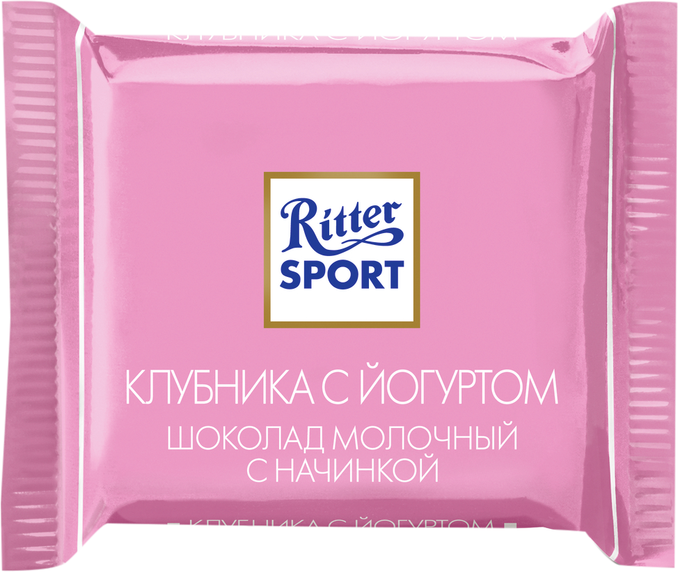 Шоколад Ritter Sport молочный клубника с йогуртом