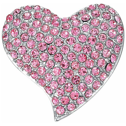 Брошь TASYAS Влюбленное Сердце розовое
