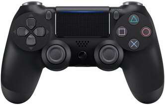 Беспроводной Bluetooth геймпад для PlayStation 4. Джойстик совместимый с PS4, PC и Mac, устройства Apple, устройства Android, черный