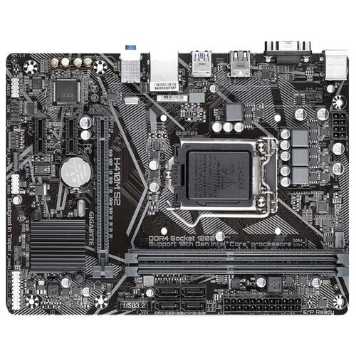 GIGABYTE Материнская плата Socket1200 GIGABYTE H410M S2H V2 (iH470, 2xDDR4, M.2, SATA III, PCI-E, D-Sub, DVI, HDMI, 1Гбит LAN, USB3.2, mATX) (ret)