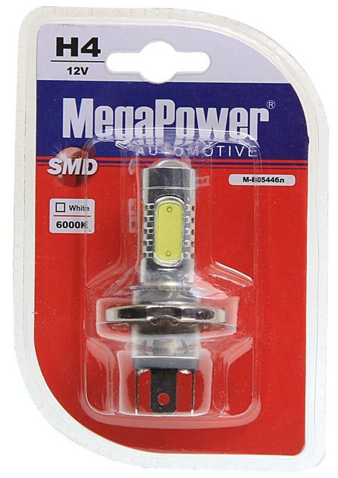 Лампа автомобильная светодиодная MegaPower M-80544бл H4 12V P43t