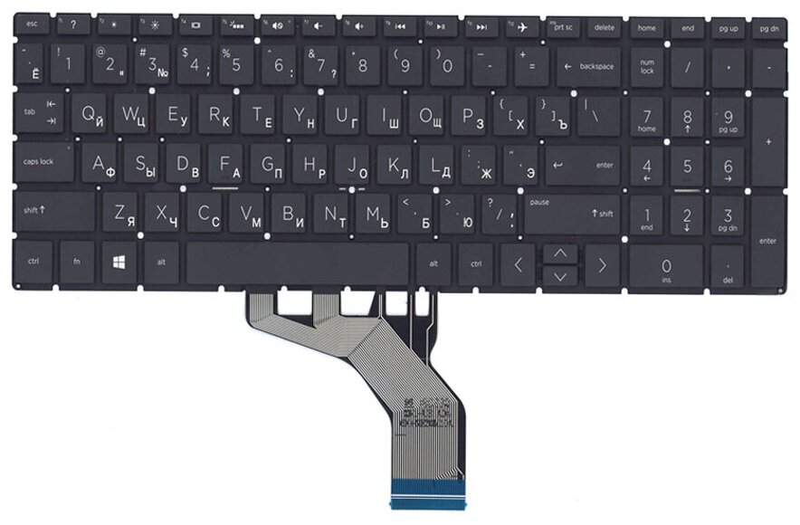 Клавиатура для ноутбука HP 15-db000 черная