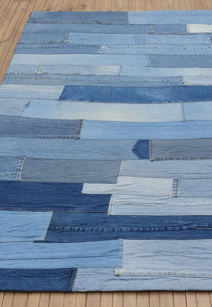 Jeans Pocket Rug Bricks-Natural