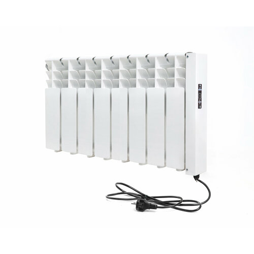 Радиатор отопления электрический энергоэффективный Normand 350 8 секций белый с электронным терморегулятором 4113300₽