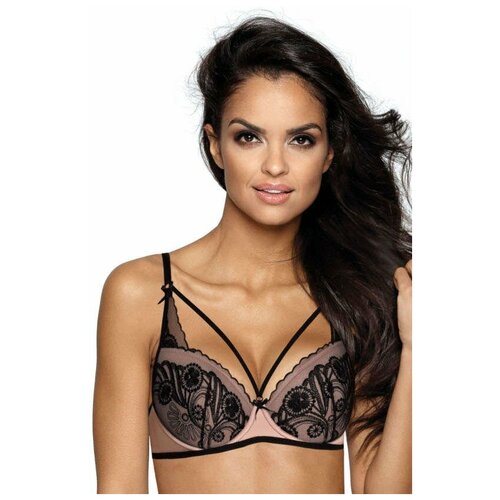 фото Бюстгальтер mat lingerie, размер 80b, powder pink/black