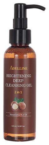 Adelline Гидрофильное масло с орехом макадамия Brightening deep cleansing oil 120мл.