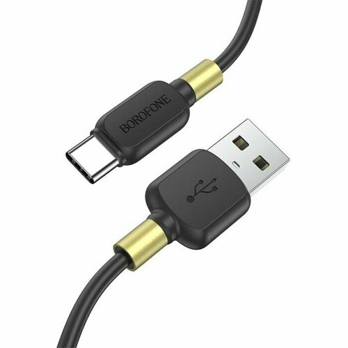 Кабель провод шнур для зарядки BFF BX59 Type-C - USB 24 А 1 м TPE оплётка чёрный 484₽