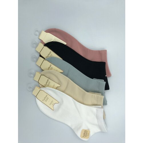 фото Носки женские короткие туркан, 5 цветов, комплект 5 пар turkan