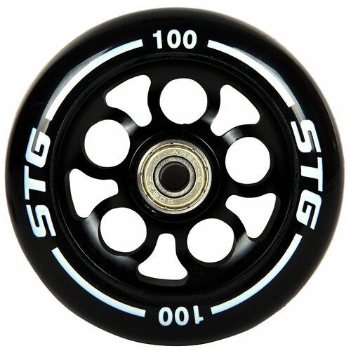 Колесо для трюкового самоката STG полиуретан, 100 мм, с алюминиевым ободом, 1 шт (Х105164) колесо для самокатов tbs 100мм abec 9 оранжевый черный