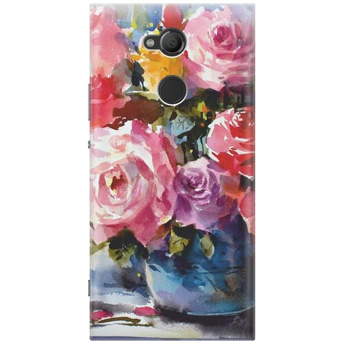 фото Re:pa накладка transparent для sony xperia xa2 ultra с принтом "акварельный букет цветов"