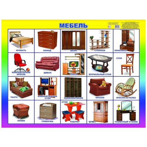 Алфея Обучающий плакат Мебель 203₽