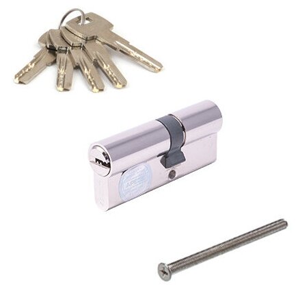 Цилиндровый механизм Apecs SM-70(30/40)-NI, ключ/ключ, никель