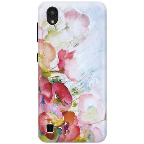 фото Cиликоновый чехол на zte blade a5 (2019) / зте блейд а5 2019 с принтом "акварельные цветы" gosso