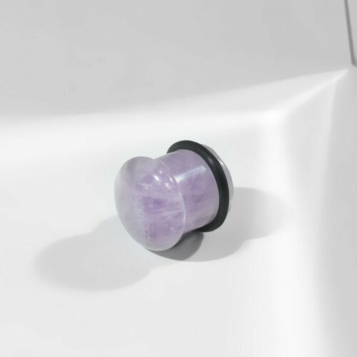 Тоннель Аметист, d 10мм, цвет фиолетовый серьги formygirl аметист синтетический искусственный камень аметист размер диаметр 60 мм фиолетовый