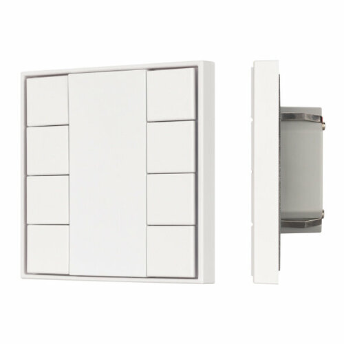 INTELLIGENT ARLIGHT Кнопочная панель KNX-301-22-8-SH-IN White (BUS, Frame) (IARL, IP20 Пластик, 3 года) набор клавиш knx 2 позиционная кнопка чистый белый цвет 575203