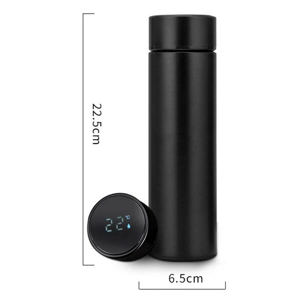 Термобутылка, термос С LCD дисплеем, объем 0,5 литра, черный - фотография № 3