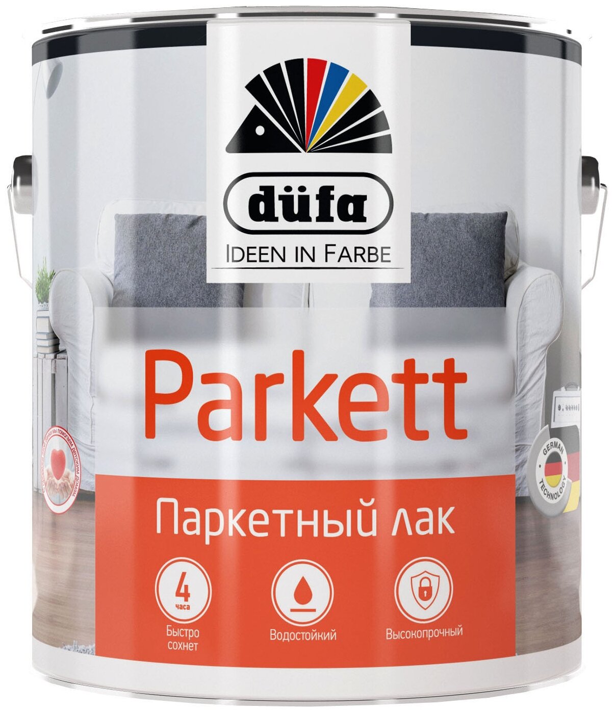 Лак паркетный алкидно уретановый Dufa Retail Parkett полуматовый (0,75л)