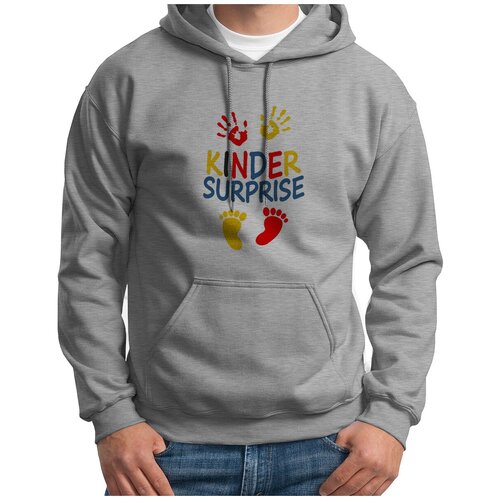 фото Толстовка худи серые coolpodarok kinder surprise (киндер сюрприз)