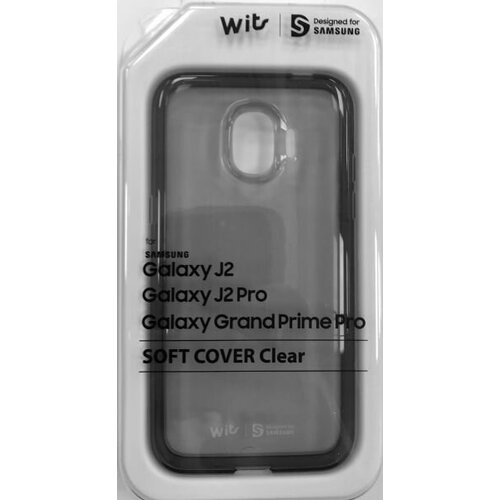 Накладка силикон Wits Soft Cover для Samsung J250 Galaxy J2 (2018) прозрачный черный