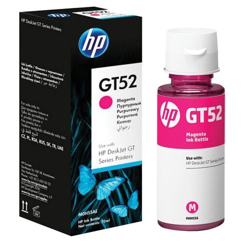 Чернила HP GT52 MOH55AE Magenta пурпурные мфу hp smart tank 581 black 4a8d4a