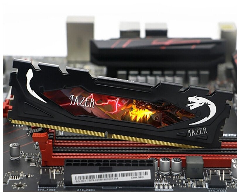 Оперативная память JAZER Snake DDR4 8 Гб DIMM 8 Гб х 1 2666 МГц черный радиатор