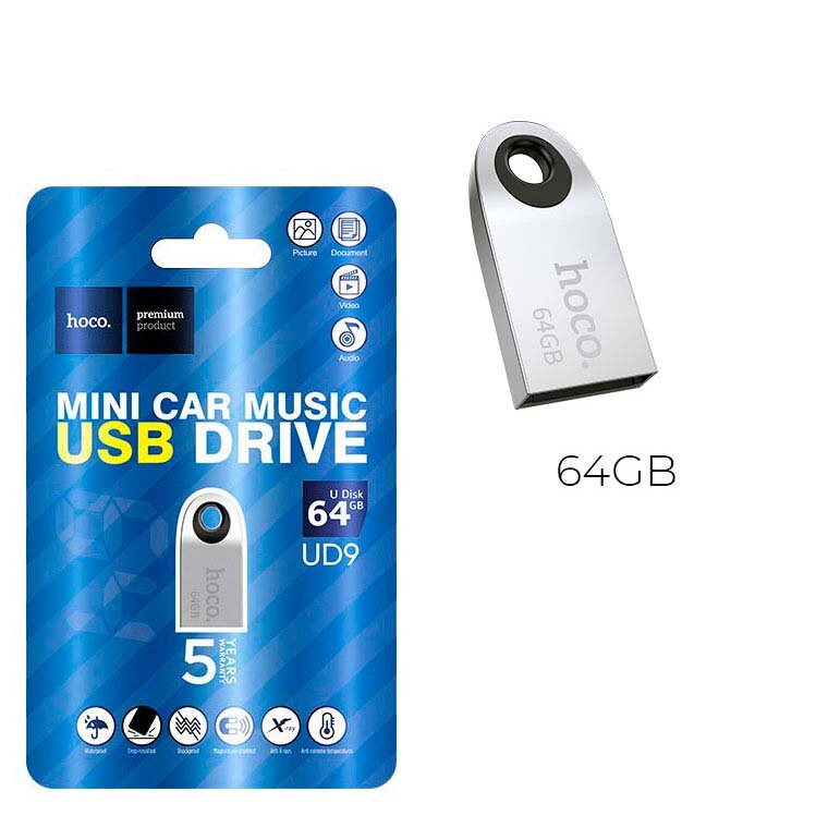 USB флеш-накопитель HOCO UD9 Insightful USB 20 64GB Серебристый