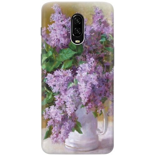 фото Cиликоновый чехол на oneplus 6t / ванплюс 6т с принтом "букет сирени" gosso