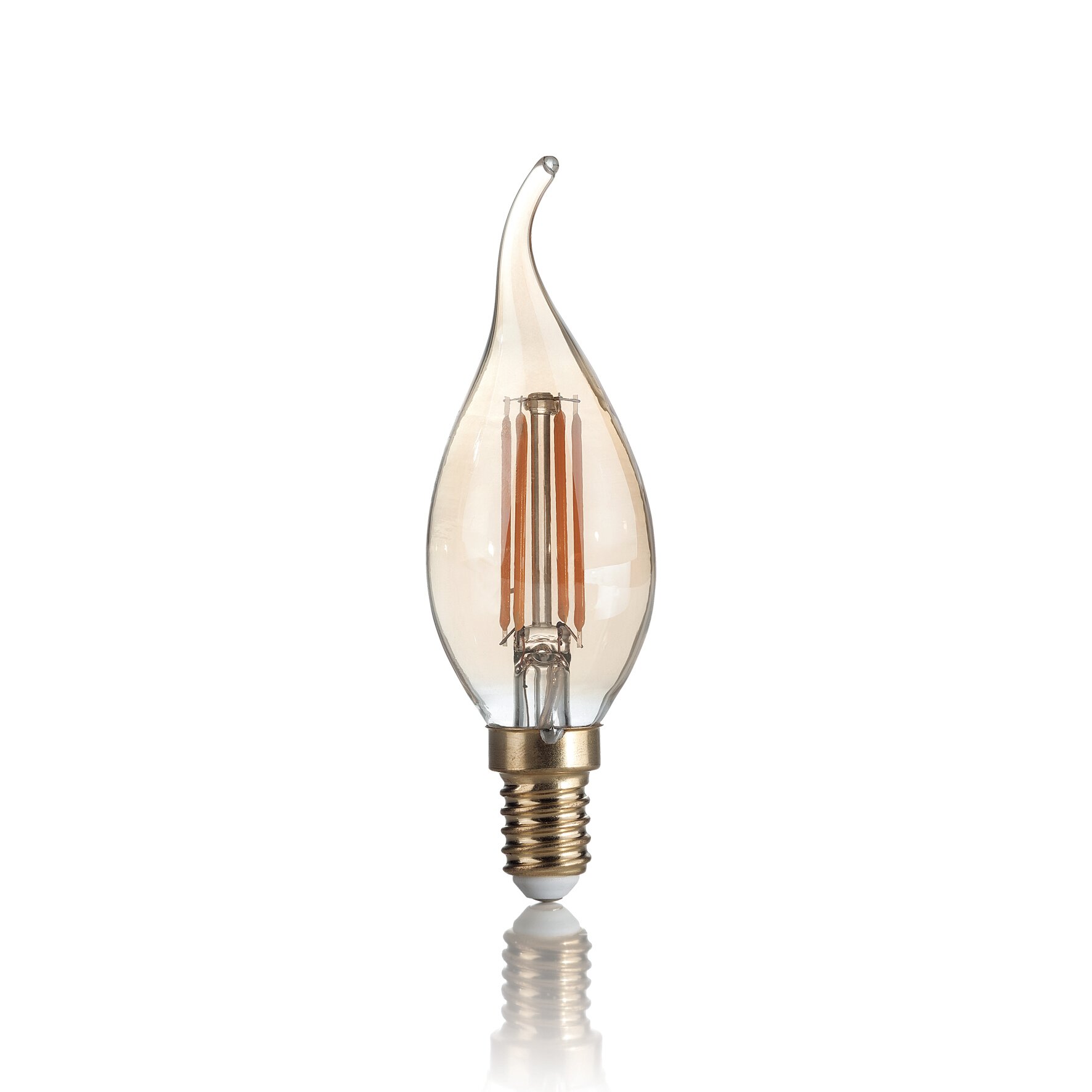 Лампа филаментная ideal lux Candela СА35 Свеча на ветру 4Вт 400Лм 2200К CRI80 Е14 230В Прозрачный Не диммируемая 151663