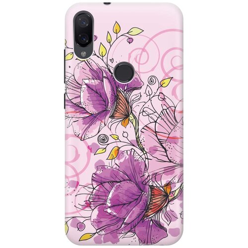 фото Re:pa накладка transparent для xiaomi mi play с принтом "розовые цвета"