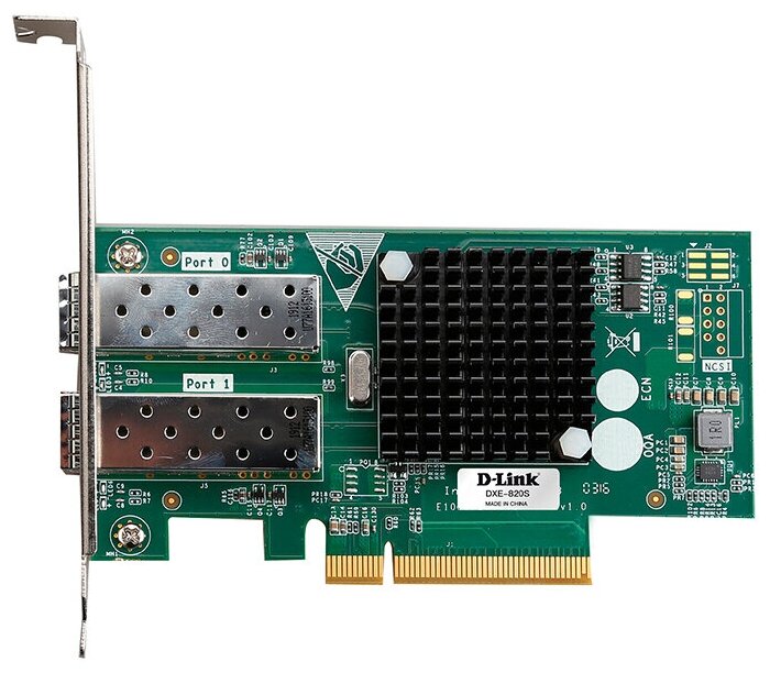 D-Link Dxe-820s/a1a Сетевой PCI Express адаптер с 2 портами 10GBase-X Sfp+ .