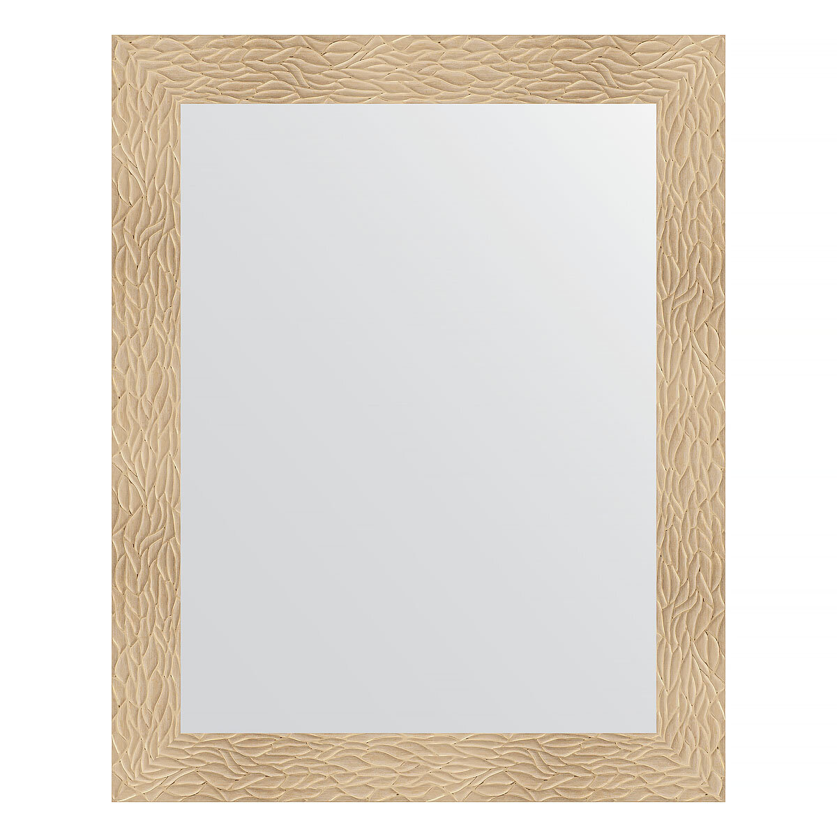 Зеркало настенное EVOFORM в багетной раме золотые дюны, 80х100 см, для гостиной, прихожей, кабинета, спальни и ванной комнаты, BY 3277