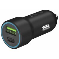 АЗУ USB-C + USB A, PD 3.0, QC 3.0, 20W, черный, Deppa (11298)