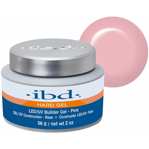 Ibd гель LED/UV Builder Gel конструирующий, 56 мл, rose/pink ibd гель led uv builder gel конструирующий камуфлирующий 28 мл pink iii