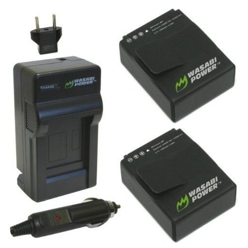 Зарядка-кроватка для аккумуляторов GoPro Hero 3 + 2 аккумулятора Wasabi Power зарядное устройство для трех аккумуляторов gopro 4 черный