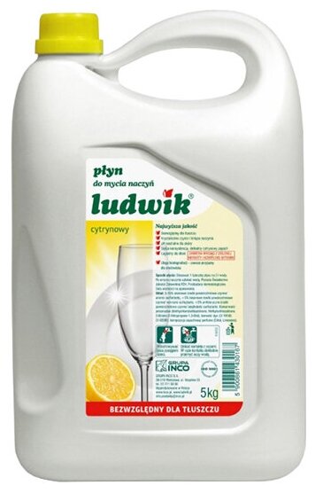 Средство для мытья посуды "Ludwik", лимон, 5 кг