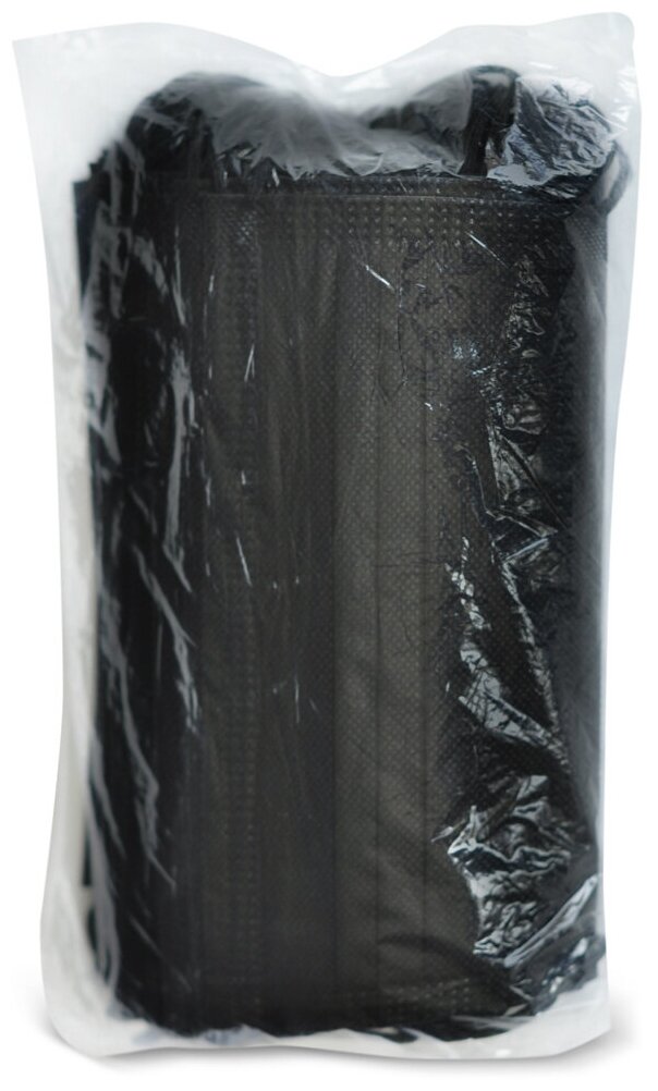 фото Маска медицинская трехслойная черная, 50 шт