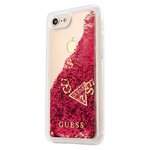 Чехол Guess Glitter для iPhone 7/8/SE 2020, малиновый - изображение