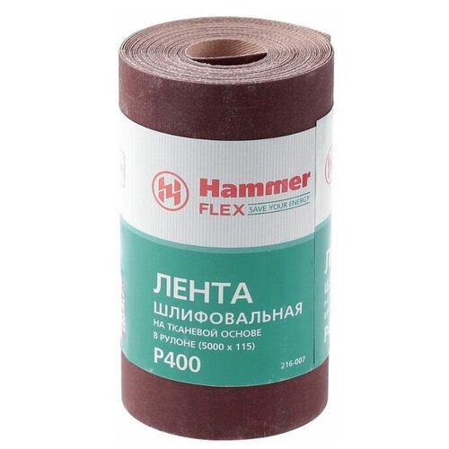 Hammer 216-007 Лента шлифовальная в рулоне, 1 шт. вибрационная шлифовальная машина hammer flex psm180