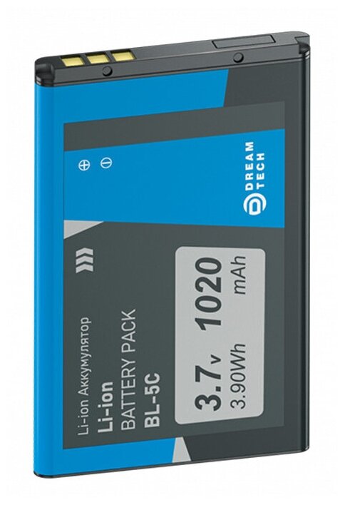 Литиевый аккумулятор для Nokia Li-ion 1020 mAh 3.7 V 3.9 Wh / BL-5С
