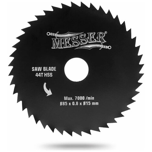 Диск HSS 85х15х08 мм 44T универсальный для циркулярной мини-пилы MESSER М200 1484₽